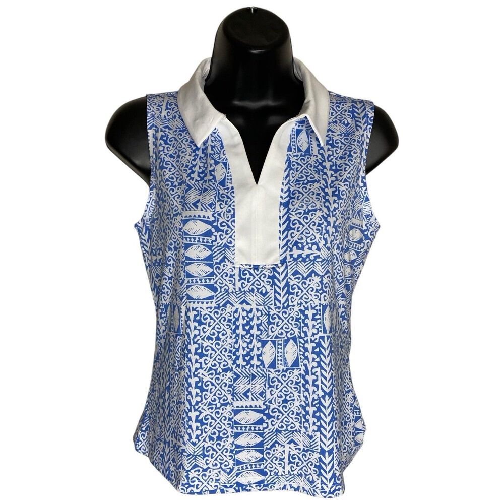 Sigrid Olsen Polo Shirt Womens XS Golf Tennis Pickleball UPF 50 Preppy Tank NWT
